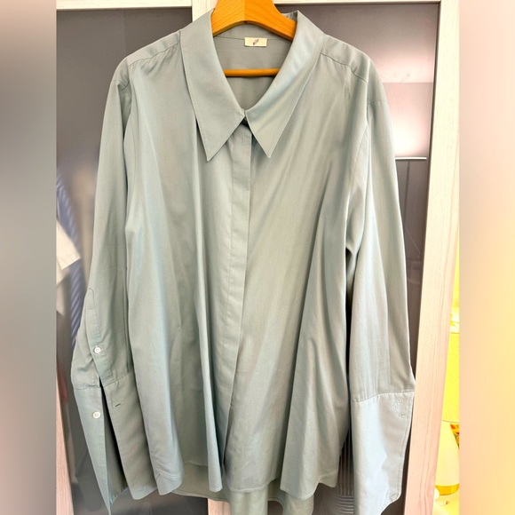 Bite Studio oversized cotton and silk-blend twill shirt - Picture 2 of 6